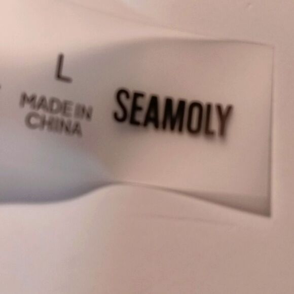 Seamoly Red / White Gingham Bow Decor Triangle Bikini Set sz L - Picture 13 of 13